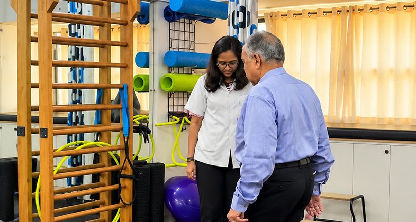 Orthopaedic rehabilitation session in progress